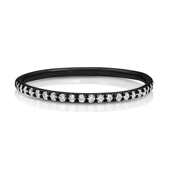 diamond delicate stacking rings — a must-have for every gal’s jewelry wardrobe!<br>in white diamonds + blackened 18k gold <span class='visuallyhidden'>Call or text 323-404-2959 if you need shopping assistance.</span>